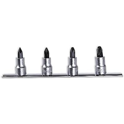 Beta 910PH/SB4 Set van schroevendraaierdoppen voor Phillips® kruiskopschroeven | 3/8" aansluiting | verchroomd - 009100478 009100478