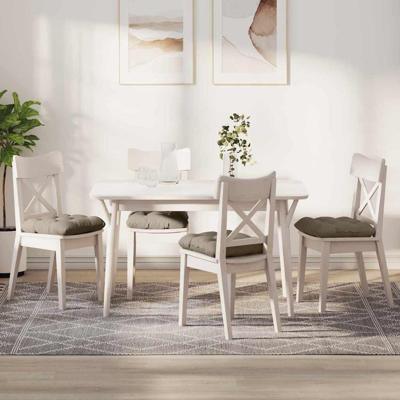 VidaXL Zitkussens 4 pcs taupe 45 x 45 cm microvezel stof