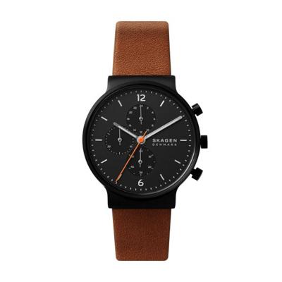 Horlogeband Skagen SKW6767 Leder Cognac 20mm