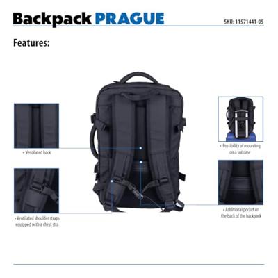 Donau Travel rugzak Prague, 32 l, 17 inch, zwart