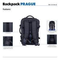 Donau Travel rugzak Prague, 32 l, 17 inch, zwart - thumbnail