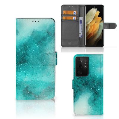Hoesje Samsung Galaxy S21 Ultra Painting Blue Hoesje Samsung Galaxy S21 Ultra Painting Blue