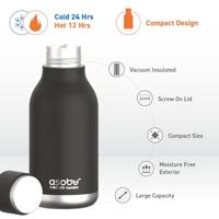 Asobu Drinkfles 460 ml RVS SBV24 BLACK SBV24 black - thumbnail