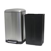 Kela Davino Pedaalemmer Silent Close 30 L - Zilver - thumbnail