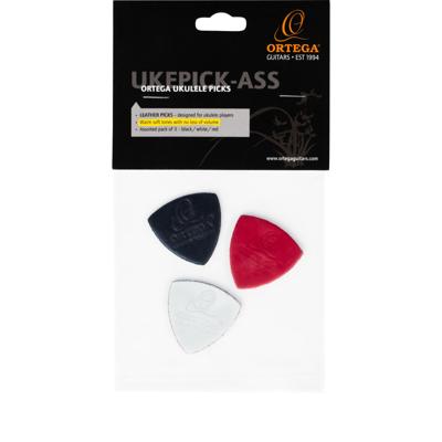 Ortega UKEPICK-ASS plectrum set ukelele leer (3 stuks)