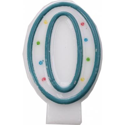 Amscan verjaardagskaars nummer 0 blauw Amscan verjaardagskaars nummer 0 blauw