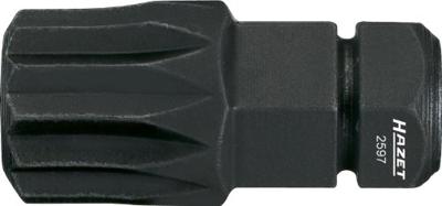 HAZET Bit 2597-02 · 5/16 inch (8 mm) zeskant massief · Binnenveeltandprofiel XZN · SW M10 HAZET Bit 2597-02 · 5/16 inch (8 mm) zeskant massief · Binnenveeltandprofiel XZN · SW M10