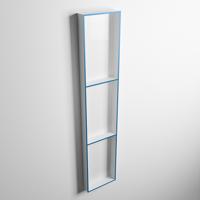 MONDIAZ EASY Nis 149,5x29,5cm in solid surface kleur Jeans | Talc. 3 vakken geschikt voor in- of opbouw - thumbnail