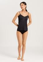 Hanro Dames Satin de Luxe spaghetti-top zwart 071063 - thumbnail