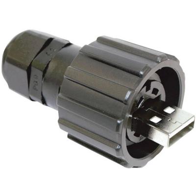USB 2.0 stekkerset - IP67 Stekker, recht 17-200121 Bajonetsluiting 17-200121 Conec Inhoud: 1 stuk(s)