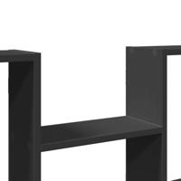 Wandschap 99x15x60 cm bewerkt hout zwart - thumbnail