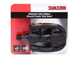 Simson Pedalen kids small 1/2 inch reflectie zwart per set