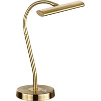 LED Bureaulamp Dimbaar 4W Warm Wit 3000K - Mat Goud - Aluminium - thumbnail