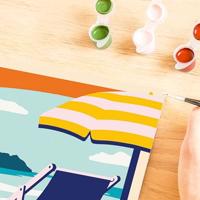 CreArt 24x30 cm Ontspan op het strand, Volwassene, Schilderen op nummer, 23897, Ravensburger - thumbnail