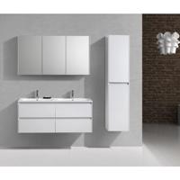 Badkamermeubelset Sanimar Murcia 120 cm Inclusief Spiegelkast Wit Sanimar - thumbnail