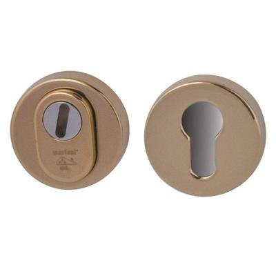 Hardbrass Nika SKG3 veiligheidsrozetten met kerntrekbeveiliging - messing ongelakt