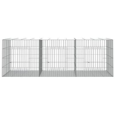 Konijnenkooi met 3 panelen 163x79x54 cm gegalvaniseerd ijzer