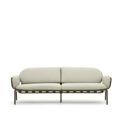 Kave Home 3-zits Tuinbank 'Joncols' kleur Beige/Groen