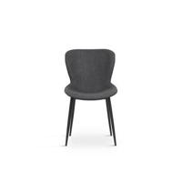 Giga Living - Eetkamerstoel Donkergrijs Stof - Ross - Set van 2 - thumbnail