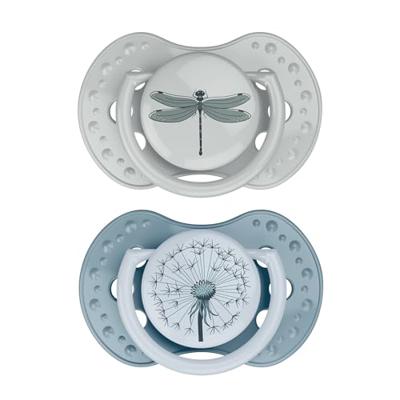 Difrax LOVI Dynamic Pacifier 18+ Months Botanic Blue Green - Fopspeen Difrax LOVI Dynamic Pacifier 18+ Months Botanic Blue Green - Fopspeen