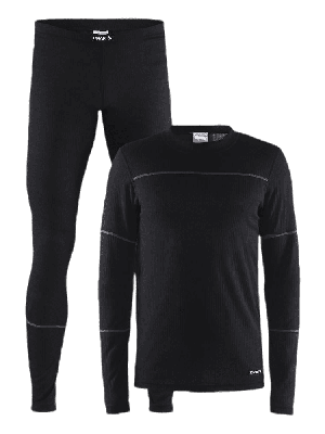 Craft Baselayer Set Heren Thermoset Black/Granite S