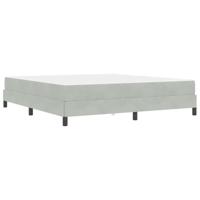 Boxspringbed met matras Lichtgrijs 180 x 200 cm Fluweel - thumbnail