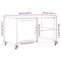 Tv-meubel 68x39x43,5 cm koudgewalst staal olijfgroen - thumbnail