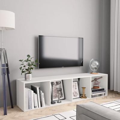 Boekenkast/tv-meubel 143x30x36 cm wit