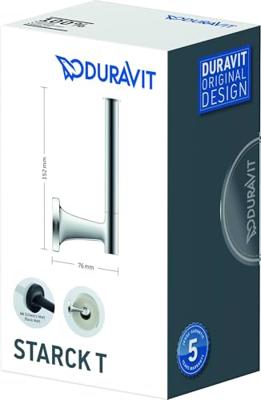 Duravit Starck T toiletrolhouder 15,2x7,6x5cm mat zwart - thumbnail