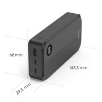 Hama Power Pack 20.000mAh 3 Uitgangen: 2X USB-C 1X USB-A Powerbank Zwart - thumbnail