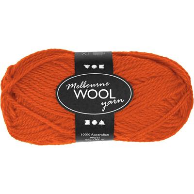 Creativ Company Melbourne wolgaren, l: 92 m, oranje, 50 gr/ 1 bol Creativ Company Melbourne wolgaren, l: 92 m, oranje, 50 gr/ 1 bol