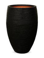 Capi Nature Rib NL vase luxe 45x72cm bloempot zwart - thumbnail