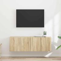 TV-wandkast 2 pcs Sonoma Eiken 59,5 x 31 x 40 cm Bewerkt hout - thumbnail