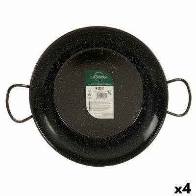 Paella Pan La Dehesa 0636-LD 0636-LD Zwart Geëmailleerd Staal Ø 36 cm 48 x 13 x 8 cm 48 x 9,5 x 36 cm (4 Stuks)