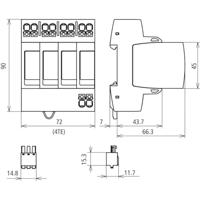 DEHN 942405 DG MP TNS 275 FM Overspanningsafleider Overspanningsbeveiliging voor: Verdeelkast 20 kA 1 stuk(s) - thumbnail