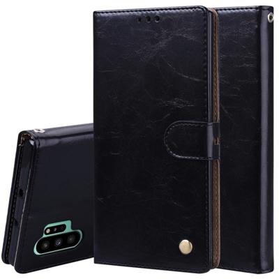 Voor Galaxy Note 10 Pro/Note 10 + Business stijl olie Wax textuur horizontale Flip lederen draagtas met houder & kaartsleuven & portemonnee (zwart) Voor Galaxy Note 10 Pro/Note 10 + Business stijl olie Wax textuur horizontale Flip lederen draagtas met houder & kaartsleuven & portemonnee (zwart)