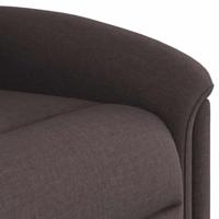 Fauteuil verstelbaar stof donkerbruin - thumbnail