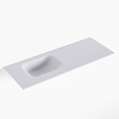 MONDIAZ LEX Cale solid surface inleg wastafel voor toiletmeubel 80cm. Positie wasbak links