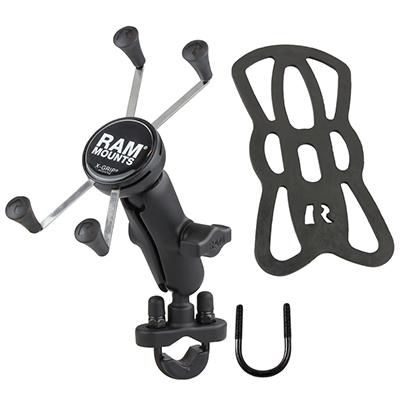 Ram X-Grip Large Phone Mount with Handlebar U-Bolt Base - Medium Ram X-Grip Large Phone Mount with Handlebar U-Bolt Base - Medium