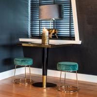 Richmond Vierkante Bistrotafel 'Can Roca' Faux Marmer, 70 x 70cm - thumbnail