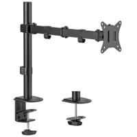 Maclean bureausteun voor LCD-monitor, 17-32", 9kg, VESA 75x75 en 100x100 dubbele arm, MC-753N - thumbnail