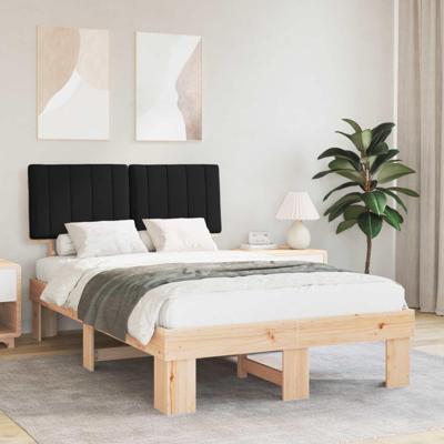 Bedframe met Gevoerd Hoofdgedeelte Zwart 120 x 190 cm Bedframe met Gevoerd Hoofdgedeelte Zwart 120 x 190 cm