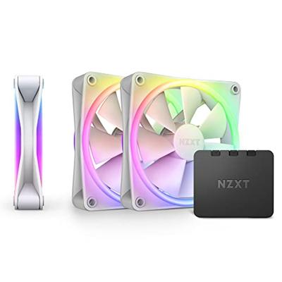 NZXT f120 rgb duo case fans (wit, 3 stuks, 120 x 120 x 25 mm, pwm, incl. controller)