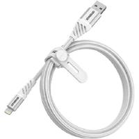 OtterBox Premium Reinforced Braided USB-A naar Lightning Cable, MFi Certified, Oplaadkabel voor iPhone en iPad, Ultra-robuust, Bend en Flex getest, 1m, Wit - thumbnail