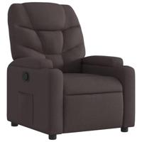 Fauteuil verstelbaar stof donkerbruin - thumbnail