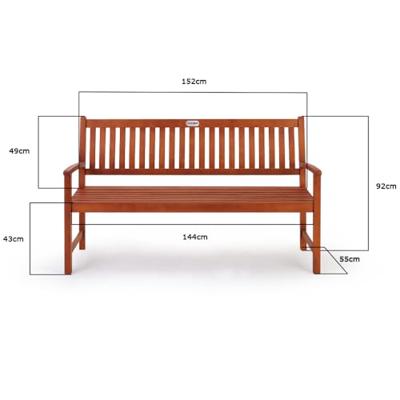 Tuinbank Maxima Eucalyptushout 152x55x90cm FSC-gecertificeerd Tuinbank Maxima Eucalyptushout 152x55x90cm FSC-gecertificeerd