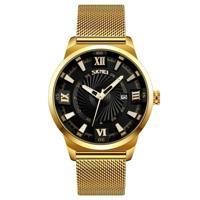 SKMEI 9166 mode mannen Business Watch 30m waterdicht metalen Quartz Wristwatch(Black) - thumbnail