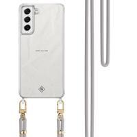 Samsung Galaxy S21 FE hoesje met grijs koord - Vive la vie - thumbnail