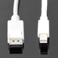Shop4 - Thunderbolt Port naar DisplayPort Kabel Adapter 1.8m Wit - voor Macbook, Macbook Pro, Macbook Air - thumbnail
