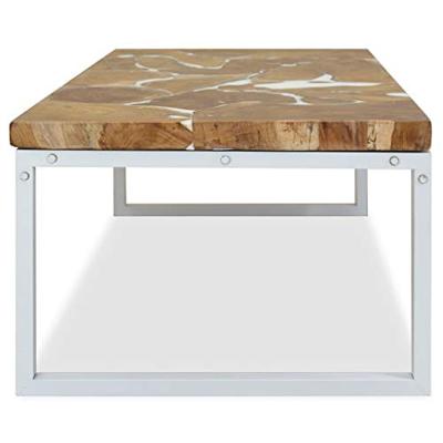 Salontafel 110x60x40 cm teakhout en hars Salontafel 110x60x40 cm teakhout en hars
